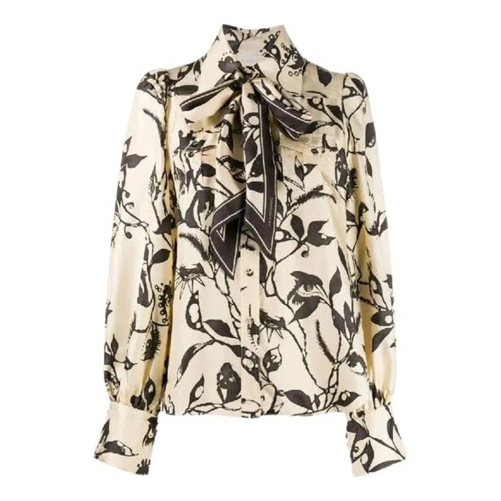 Zimmermann Ladybeetle Scarf Tie Silk Shirt - Picture 3 of 12